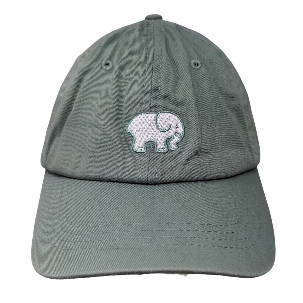 Elephant Ivory Ella Slideback Hat Green One Size Embroidered Adjustable